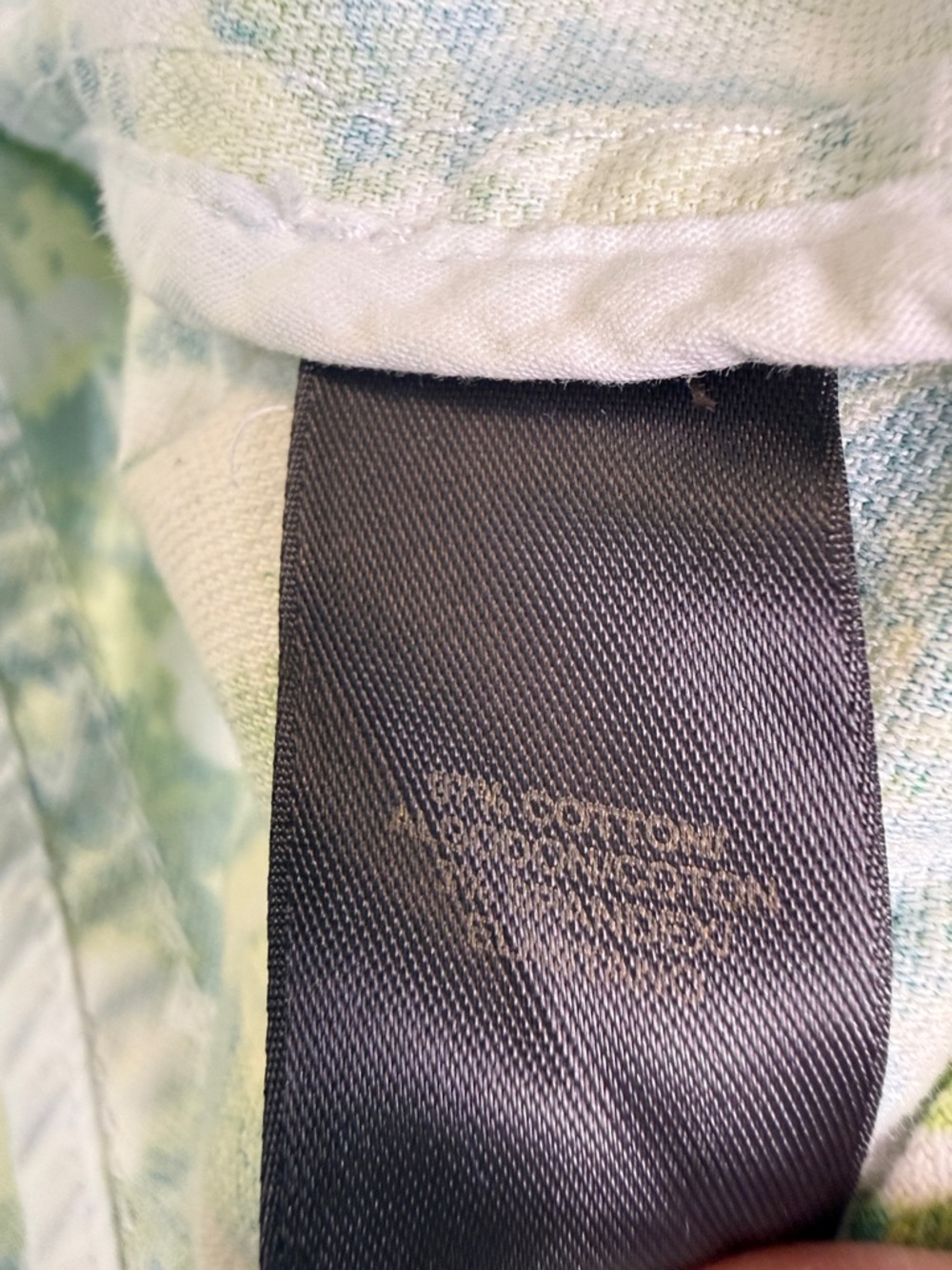Liz Claiborne Green and White Floral Cotton-Blend Jacket | Size 4 - Picture 7 of 10